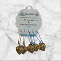 Herz mit Wellen Maschenmarkierer | 5er Set aus Holz