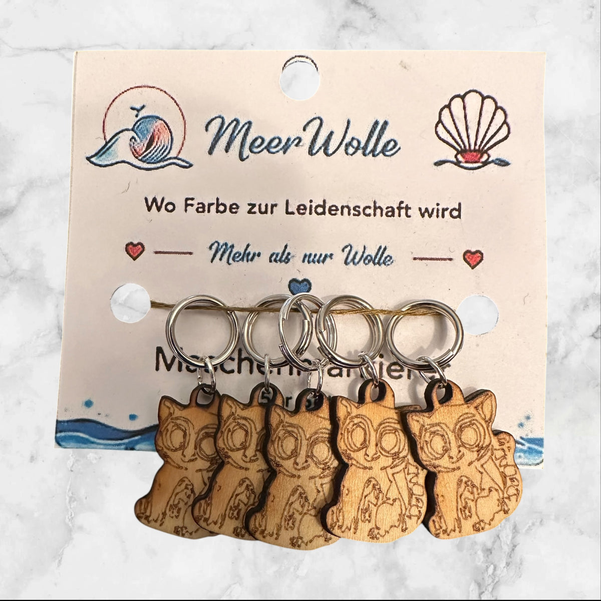 Katta Maschenmarkierer | 5er Set aus Holz